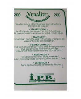 plaque en polyester incolore transparent - 0,75 x 500 x 1000mm ( 110 018 )