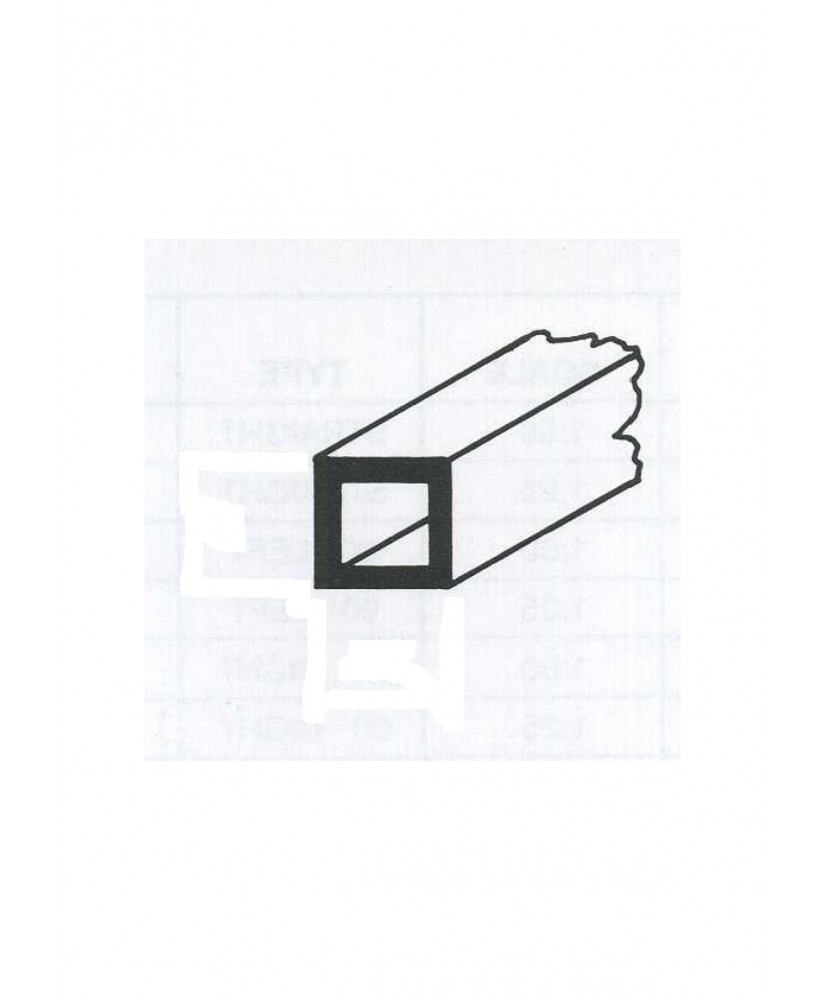 tube en laiton de section carrée - 2,00/0,25 - 1000mm ( 303091 )