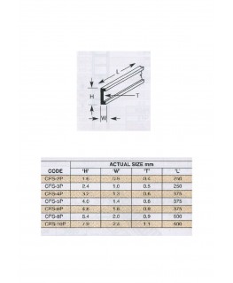 5 profilés en polystyrène blanc (CFS-06P) de section en C - 4,80 x 1,60 x 375mm ( 501059 )