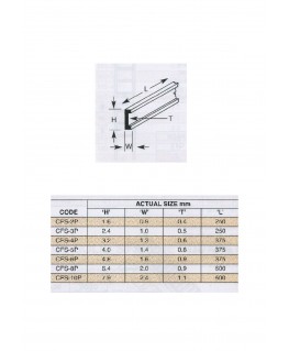 5 profilés en polystyrène blanc (CFS-06P) de section en C - 4,80 x 1,60 x 375mm ( 501059 )