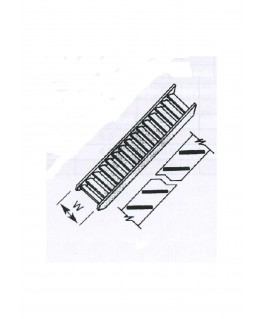 escalier claire-voie en ABS gris foncé (STA-04P) - 152,40mm- 1/100 ( 501247 )