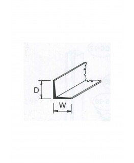 profilé en ABS gris foncé (A-03P) de section en L - 2,40 x 2,40 x 380mm ( 501003 )