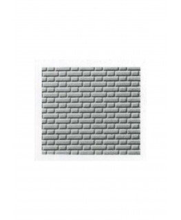 pan de mur de briques ( porteur ) en polystyrène gaufré gris - 0,50 x 175 x 300mm - échelle : 1/100 ( 601003 )