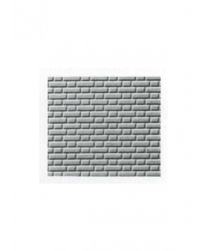 pan de mur de briques ( porteur ) en polystyrène gaufré gris - 0,50 x 175 x 300mm - échelle : 1/100 ( 601003 )