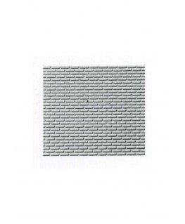 pan de mur de briques ( parement ) en polystyrène gaufré gris - 0,50 x 175 x 300mm - échelle : 1/100 ( 601007 )