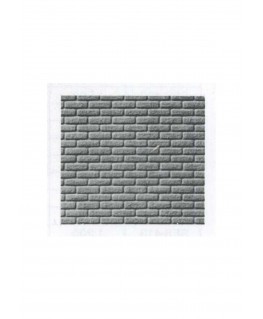 pan de mur de briques ( parement ) en polystyrène gaufré gris - 0,50 x 175 x 300mm - échelle : 1/50 ( 601009 )