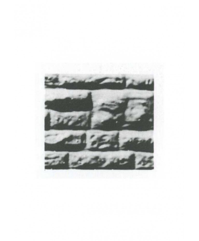 pan de mur de moellons irréguliers en polystyrène thermoformé gris - 0,50 x 175 x 300mm - échelle : 1/50 ( 601014 )
