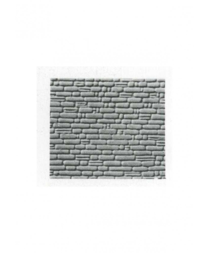 pan de mur de pierres irrégulières en polystyrène gaufré gris - 0,50 x 175 x 300mm - échelle : 1/100 ( 601012 )