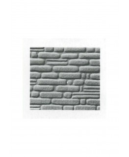 pan de mur de pierres irrégulières en polystyrène gaufré gris - 0,50 x 175 x 300mm - échelle : 1/50 ( 601013 )