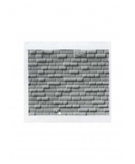 pan de mur de pierres régulières en polystyrène gaufré gris - 0,50 x 175 x 300mm - échelle : 1/100 ( 601015 )