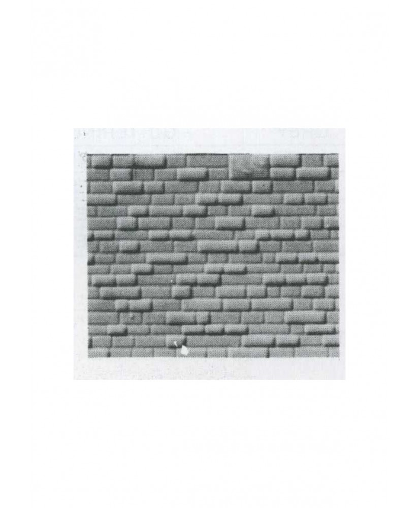 pan de mur de pierres régulières en polystyrène gaufré gris - 0,50 x 175 x 300mm - échelle : 1/100 ( 601015 )