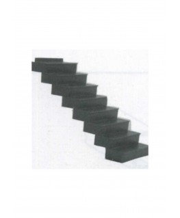 escalier de 15 marches à 34° en polystyrène blanc moulé  - échelle : 1/25 ( 604010 )