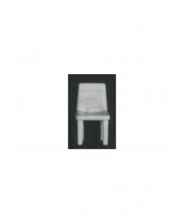chaise sur 4 pieds avec dossier plein en polystyrène blanc moulé - échelle : 1/50 ( 605002 )