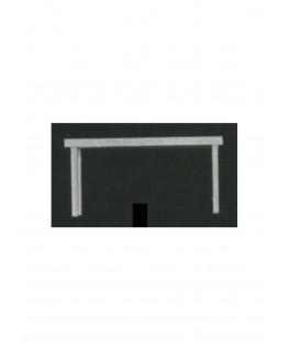 table rectangulaire sur 4 pieds en polystyrène blanc moulé - échelle : 1/100 ( 605033 )
