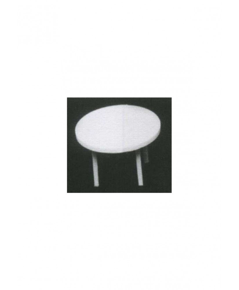 table ronde sur 4 pieds en polystyrène blanc moulé - échelle : 1/100 ( 605056 )