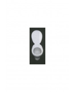 WC + couvercle en polystyrène blanc moulé - échelle : 1/50 ( 605127 )