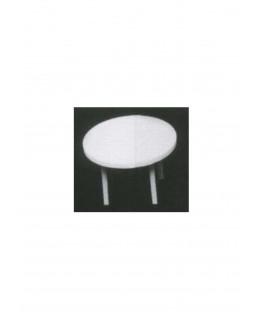 table ronde sur 4 pieds en polystyrène blanc moulé - échelle : 1/25 ( 605077 )