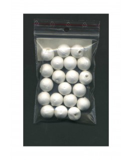 20 sphères en coton blanc - 12,00mm ( 606006 )