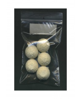 5 sphères en caoutchouc mousse blanc structuré  - 25,00mm ( 606024 )