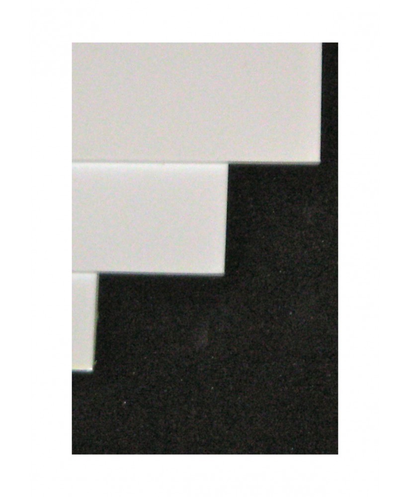 feuille en polystyrène blanc opaque - 1,00 x 700 x 1000mm ( 101 008 )