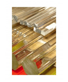 barre en acrylate XT incolore transparent de section carrée - 5,00mm -1000mm ( 104 062 )